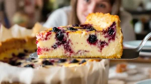 Entre flan et clafoutis, ce gâteau sans beurre ni sucre raffiné révèle une texture bluffante